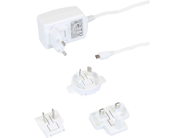Raspberry Pi T5875DV - Virtasovitin - 13 Watt - 2,5 A (Micro-USB tyyppi B) - valkoinen