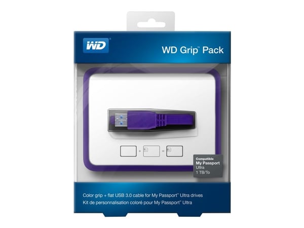 WD Grip Pack WDBZBY0000NPL - Ekstern harddiskbeskytter - grape - for My Passport Ultra WDBGPU0010BBK, WDBGPU0010BBL, WDBGPU0010BBY, WDBGPU0010BWT