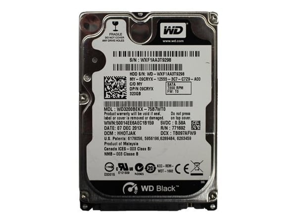 Dell - Harddisk - 320 GB - intern - 2.5" - SATA - 7200 rpm - for Latitude E5520, E6540; OptiPlex 9020; Precision Rack 7910; Precision Tower 7810, 7910