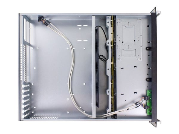 FANTEC SRC-2080X07 - Rackmonterbar 2U - SSI CEB - SATA/SAS - hot-swap - svart anodisert aluminium, sølvanodisert aluminium - USB