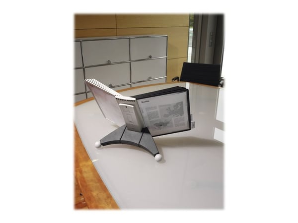 Bordstander Durable Sherpa - inkl. 10 A4-lommer (sort og grå)