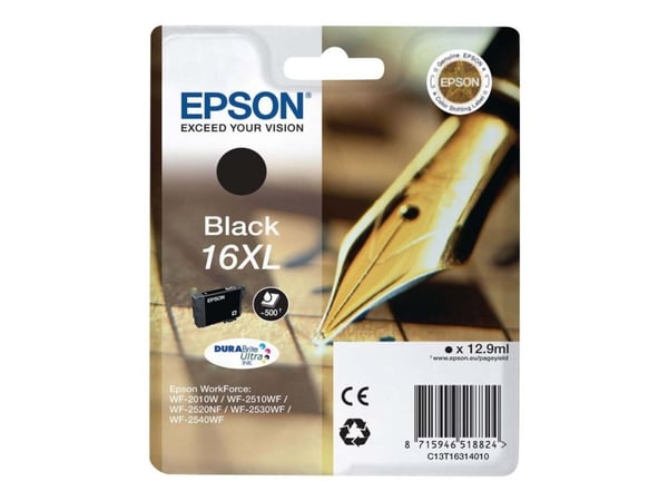 Epson 16XL - 6.5 ml - XL - cyan - original - blekkpatron - for WorkForce WF-2010, 2510, 2520, 2530, 2540, 2630, 2650, 2660, 2750, 2760