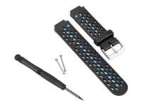 Garmin Forerunner 620 - Band för GPS-klocka - svart/blå - för Forerunner 620