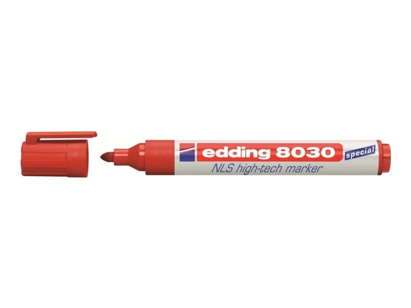 edding 8030 NLS high-tech - Markering - permanent - röd - 1.5-3 mm