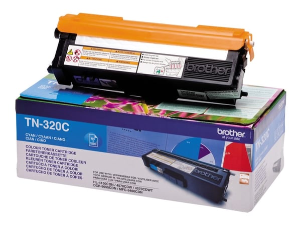 Brother TN-320C, 1500 sivua, Syaani, 1 kpl