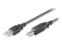 MicroConnect USB 2.0 - USB-kabel - USB-type B (hann) til USB (hann) - USB 2.0 - 1 m - svart
