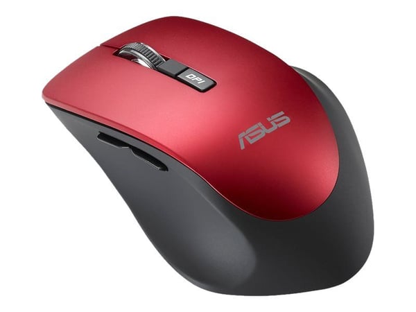 ASUS WT425, Oikeakätinen, Optinen, Langaton RF, 1600 DPI, Punainen