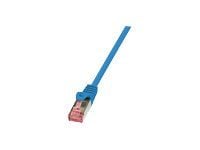 LogiLink PrimeLine - Koppeledning - RJ-45 (hann) til RJ-45 (hann) - 7,5 m - SFTP, PiMF - CAT 6a - halogenfri - blå
