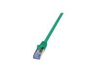 LogiLink PrimeLine - Koblingskabel - RJ-45 (hann) til RJ-45 (hann) - SFTP, PiMF - CAT 6a - halogenfri, uten hindringer - grønn