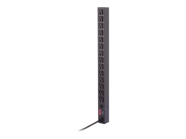 APC Basic Rack-Mount PDU - Strømfordelingslist (kan monteres i rack) - AC 120 V - inngang: NEMA 5-15 - utgangskontakter: 14 (NEMA 5-15) - 3.65 m ka...