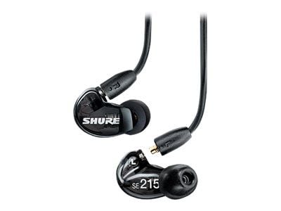 Shure SE215 Sound Isolating - Sound Isolating - ørepropper - i øret - kablet - 3,5 mm jakk - gjennomskinnelig sort