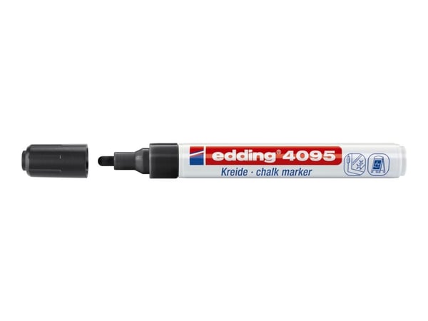 edding 4095 chalk - Markør - for glass, speil, krittbrett - svart, rød, blå, fluorescerende lysegrønn (fluorescent light green) - vannbasert flyten... edding 4095 chalk - Markør - for glass, speil, krittbrett - svart, rød, blå, fluorescerende lysegrønn (fluorescent light green) - vannbasert flyten...