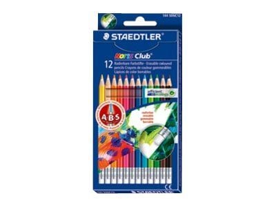 STAEDTLER Noris Club 144 50 - Fargeblyant - assorterte farger - med viskelær (en pakke 12)