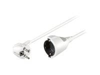 MicroConnect - Förlängningskabel för ström - 5 m - vänstervinklad kontakt