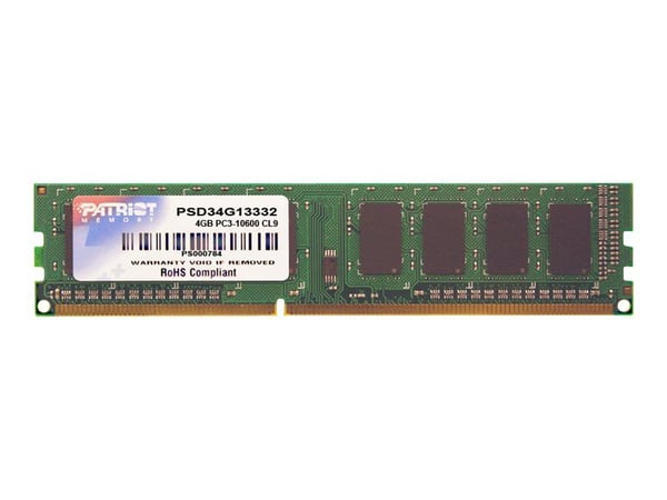 Patriot Signature Line - DDR3 - modul - 4 GB - DIMM 240-pin - 1333 MT/s / PC3-10600 - CL9 - 1.5 V - ikke-bufret - ikke-ECC
