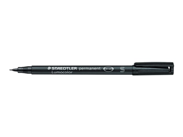 STAEDTLER Lumocolor 313 - Markering - permanent - svart - 0.4 mm - superfin