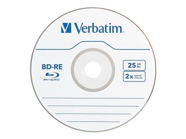 Verbatim - 5 x BD-RE - 25 GB 2x - cd-levyt - 5 x BD-RE - 25 GB 2x - cd-levyt