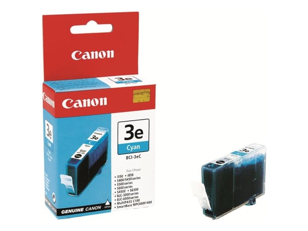 Canon BCI-3EC - Cyan - alkuperäinen - mustesäiliö - BJC-400, 600; i450, 550; MultiPASS C755, MP390; S400, 520, 530; SmartBase MP390, MP730 - mustei...