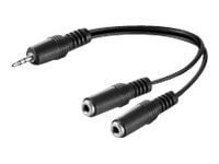 MicroConnect - Lydsplitter - minijakk hann til minijakk hunn - 20 cm