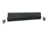 APC RACK PDU BASIC 1 U 16A 230V, Perus, 0U/1U, Yksivaiheinen, Vaaka/Pysty, Musta, 12 AC-pistorasia(a)