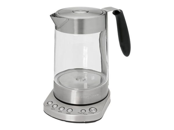 ProfiCook PC-WKS 1020 G - Temaskin/kjele - 1.7 liter - 3 kW - rustfritt stål / svart
