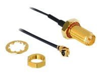 Delock - Antenneadapter - I-PEX hann til RP-SMA hann - 20 cm