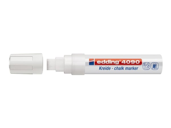 Edding 4090, Harmaa, Oranssi, Vaaleanpunainen, Valkoinen, Keltainen, Neliö, 5 kpl