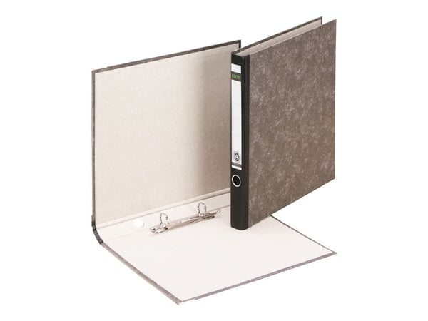 LEITZ cloud marmorringperm, 2 D-ringmekanisme, svart DIN A4, ryggbredde: 35 mm, pappomslag, utvendig med (1040-00-00)