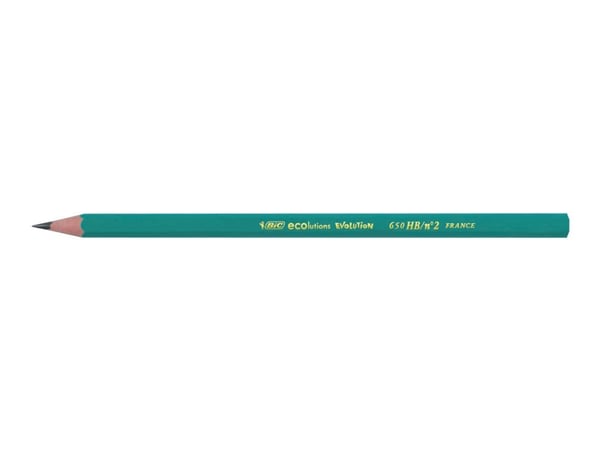 BIC Ecolutions Evolution 650, HB, Vihreä, Kahdeksankulmainen, 57%, NF 400, 12 kpl