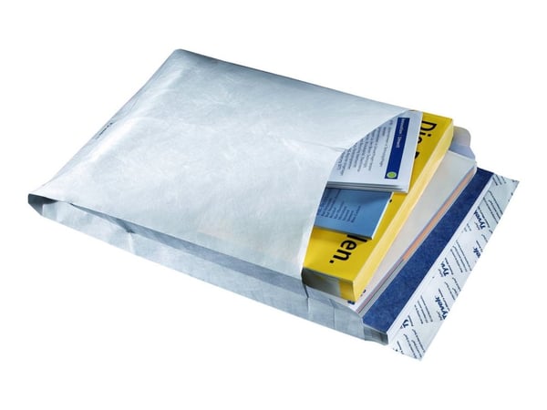 BONG DuPont Tyvek E4 - Konvolutt - utbyggbar - 305 x 406 mm - firkantet - åpen ende - selvklebende (Peel & Seal) - slitemotstandig - hvit - pakke a...