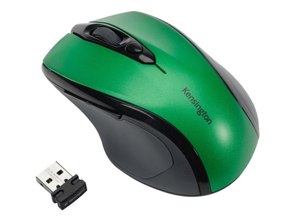 Kensington Pro Fit, Oikeakätinen, Optinen, Langaton RF, 1600 DPI, Vihreä