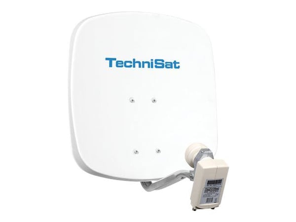 TechniSat DigiDish 45, 10,7 - 12,75 GHz, 950 - 1950 / 1100 - 2150 MHz, 32,2 dBi, Valkoinen, Alumiini, 45 cm