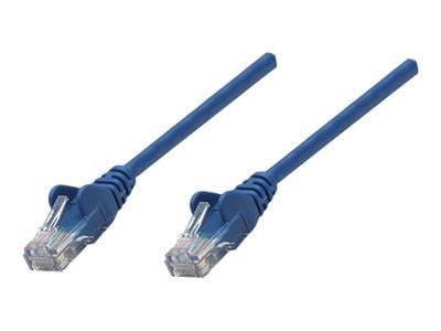 Intellinet Network Patch Cable, Cat5e, 2m, Blue, CCA, U/UTP, PVC, RJ45, Gold Plated Contacts, Snagless, Booted, Lifetime Warranty, Polybag - Koblin...