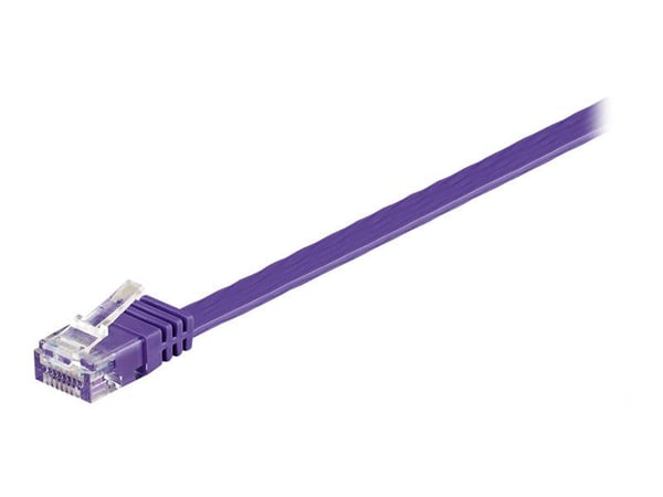 goobay - Koblingskabel - RJ-45 (hann) til RJ-45 (hann) - 2 m - UTP - CAT 6 - formstøpt, flat - purpur