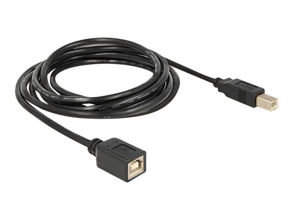 DeLOCK - USB forlængerkabel - USB Type B (hun) til USB Type B (han) - 2 m - lajittelu