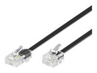 MicroConnect - Telefonkabel - RJ-45 (4-pin) (hann) til RJ-11 (hann) - 6 m - svart