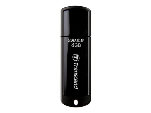 Transcend JetFlash 350 - USB flash-enhet - 8 GB - USB 2.0 - svart