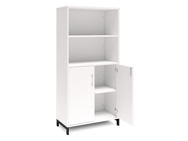 Kontorsskåp DNA 800x1660 mm vit/svart 4A4/2A4