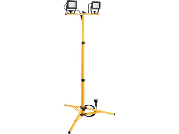 LED konstruksjonsspotlight med teleskopstativ, 2 x 20 W