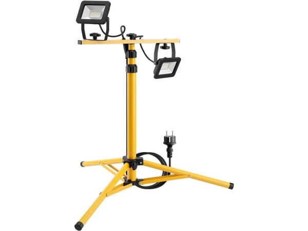 LED konstruksjonsspotlight med teleskopstativ, 2 x 20 W