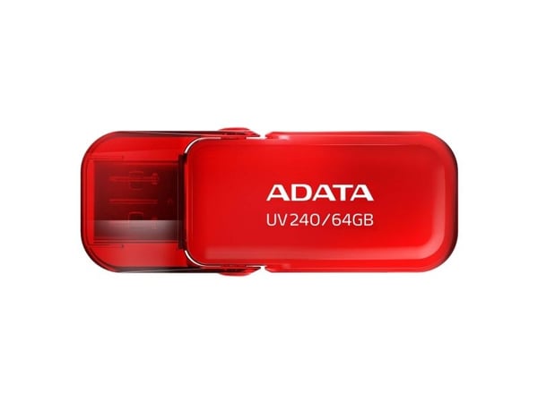 ADATA UV240 - USB flash-enhet - 64 GB - USB 2.0 - röd