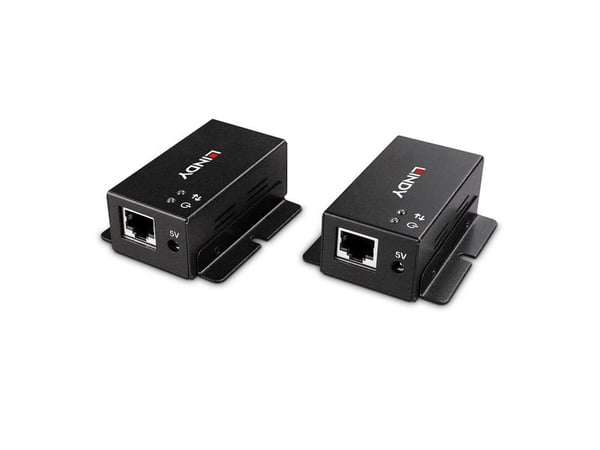 Lindy 43386 USB-forlenger 2-port USB 2.0 Cat.6 50 m, svart
