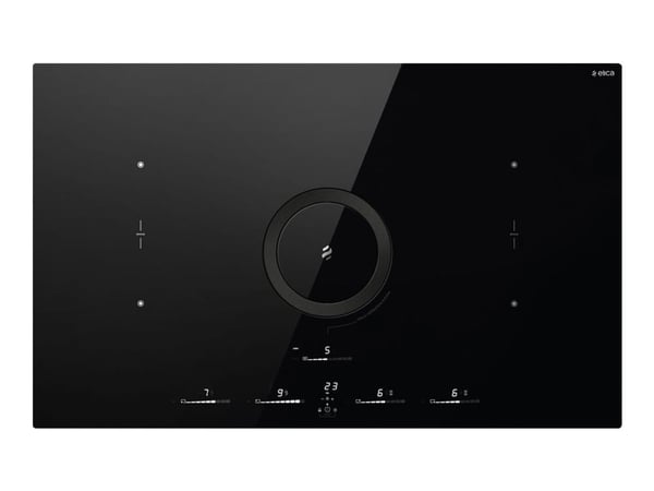 Elica NikolaTesla Switch Glow BL/F/83 - Induktionshäll - 4 kokplattor - Fördjupning - bredd: 80.7 cm - djup: 49.2 cm - Klass A+ - svart med nedåtri...