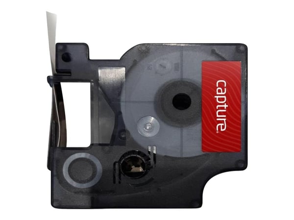 Capture - Polyester - laminert - svart på transparent - Rull (1,2 cm x 7 m) 1 kassett(er) hengeboks - merketape (alternativ for: DYMO S0720500, DYM...