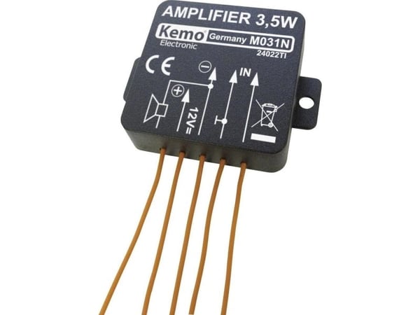 Kemo M031N Monovahvistin Rakennusmoduuli 5 V/DC, 6 V/DC, 9 V/DC, 12 V/DC 3,5 W