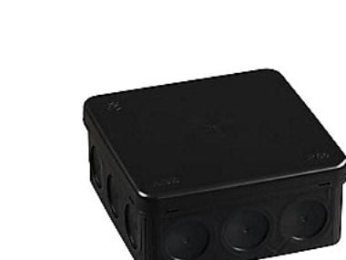 ABB Membrandåse IP65, sort, halogenfri, 500V, -25...+60°C, 14xØ19mm membran kabelindgang, 104x104x46mm