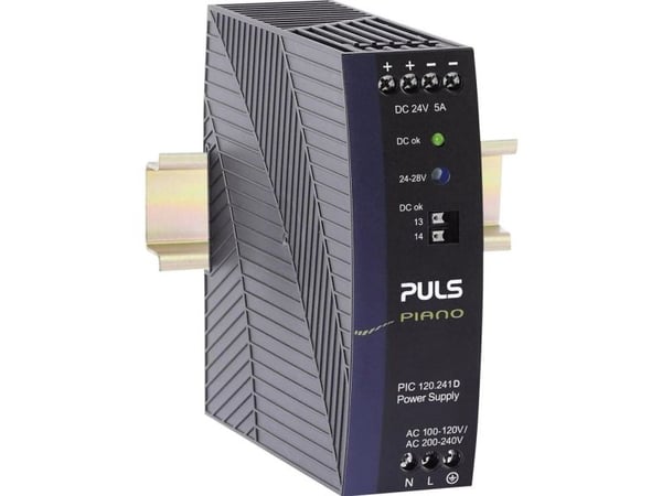 PULS Piano Strømforsyning til DIN-skinne (DIN-kisko) 24 V/DC 5 A 120 W Antal udgange:1 x Indhold 1 stk