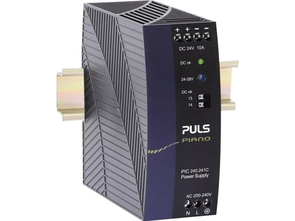 PULS Piano Strømforsyning til DIN-skinne (DIN-kisko) 24 V/DC 10 A 240 W Antal udgange:1 x Indhold 1 stk
