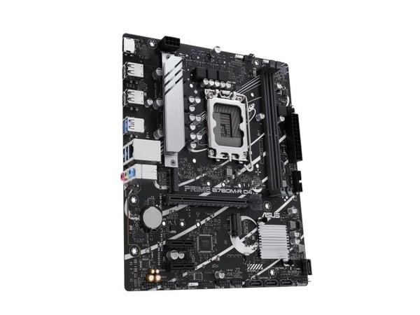 ASUS PRO B760M-R D4 - Hovedkort - micro ATX - LGA1700-sokkel - B760 Chipset - USB 3.2 Gen 1 - 2.5 Gigabit LAN - innbygd grafikk (CPU kreves) - HD-l...