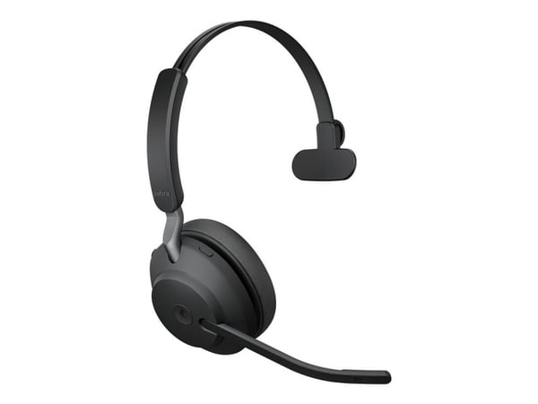 Jabra Evolve2 65 MS Mono - Hodesett - on-ear - konvertibel - Bluetooth - trådløs - USB-C - lydisolerende - svart - Certified for Microsoft Teams